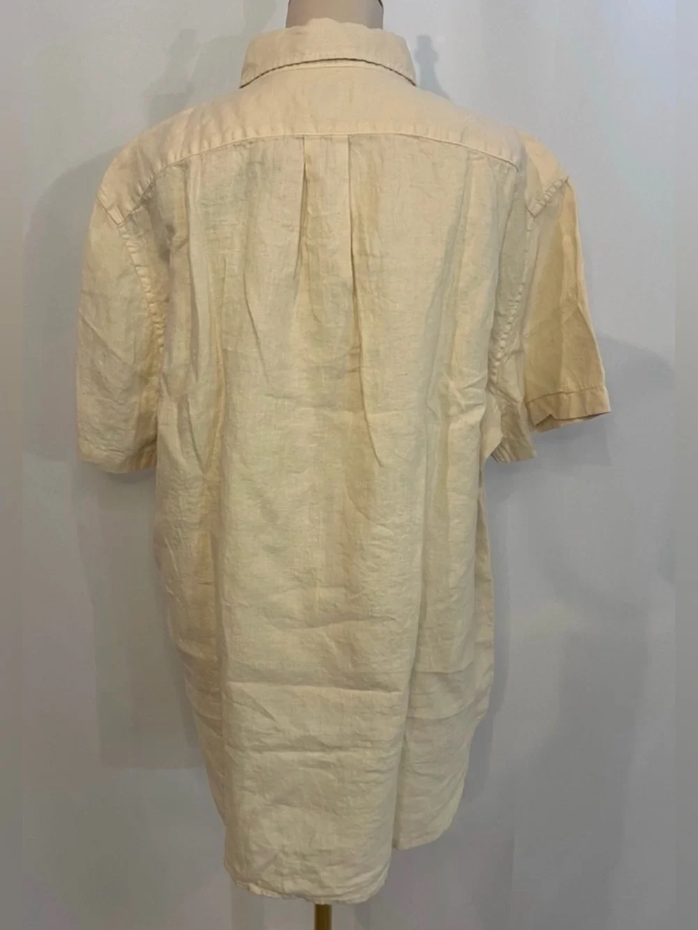 J.Crew Short-sleeve washed linen shirt in natural